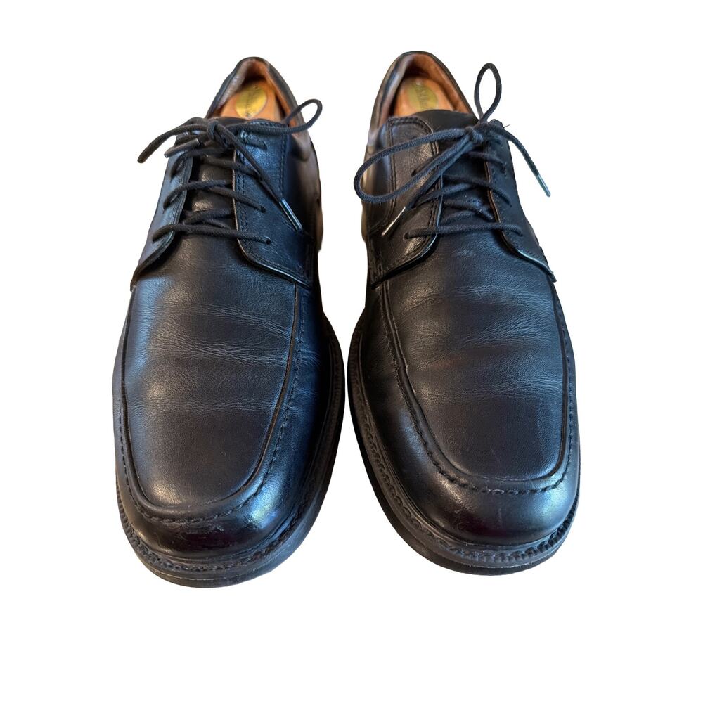 Johnston & Murphy Mens 9.5M Black dress shoes XC4 Stanton Moc Toe Comfy Derby